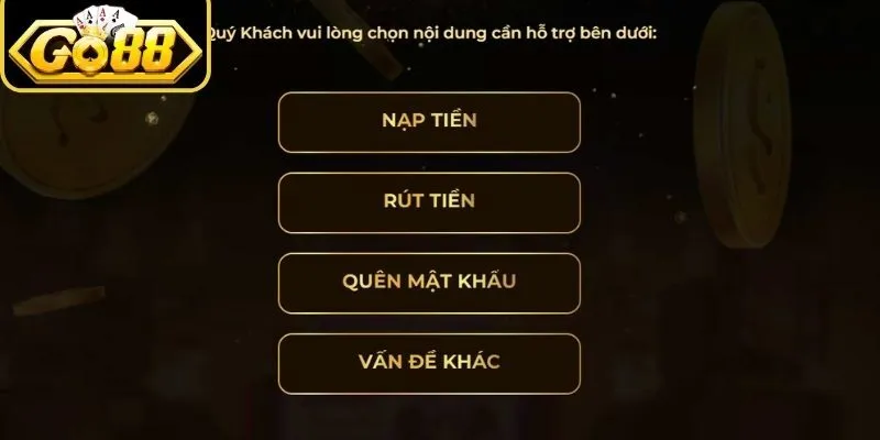 Quy trình trong cách lấy lại tài khoản Go88