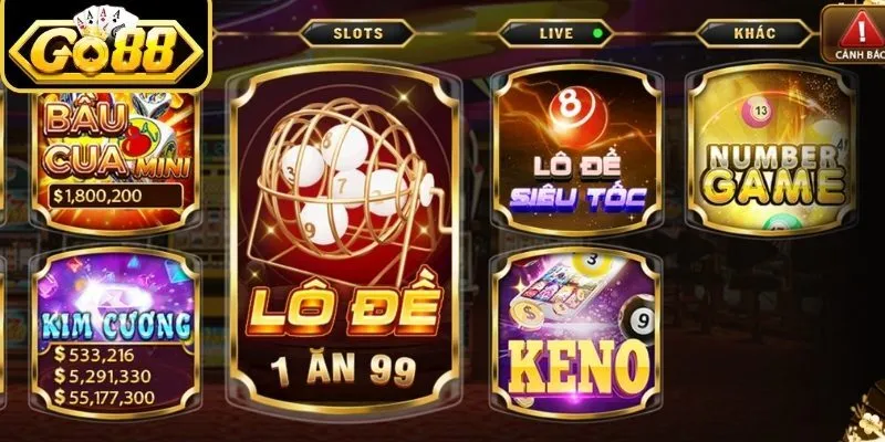 Góc nhìn tổng thể về sảnh chơi lô đề Go88